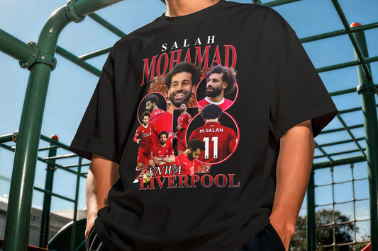 Mohamed Salah Liverpool YNWA Vintage Graphic Oversized T-Shirt