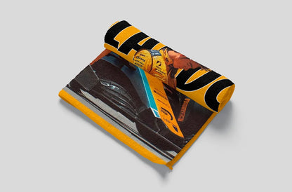 Roll of car wrap with a design on a gray background