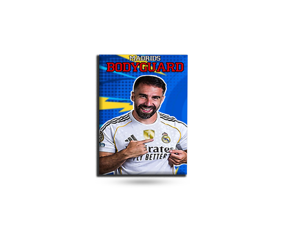 Fridge magnet with a soccer player in a Real Madrid jersey on a white background
