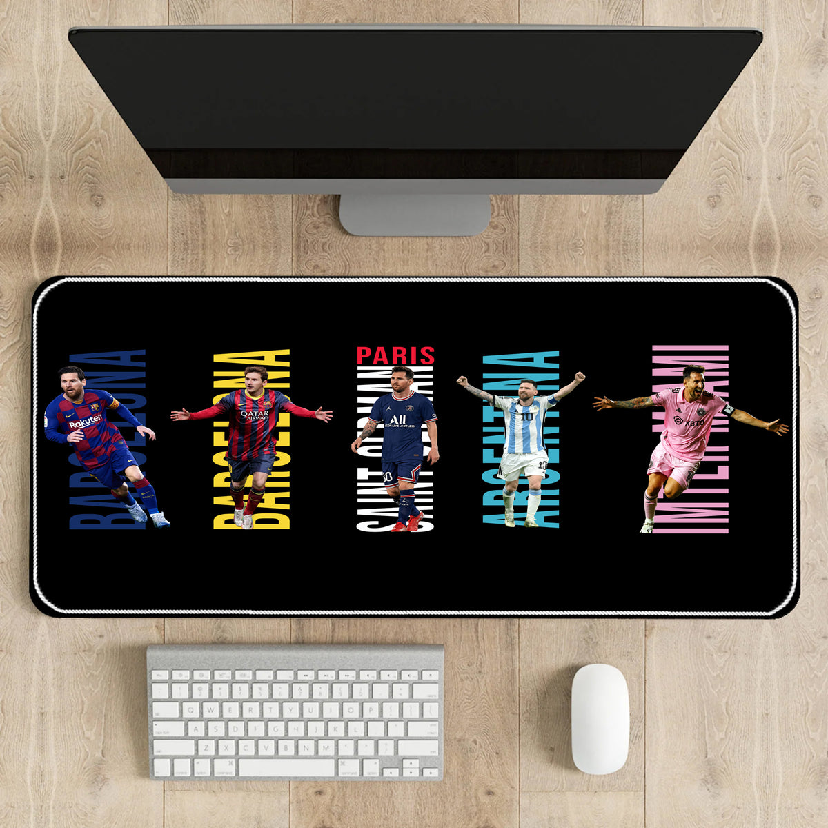 Messi career Teams Desk-Mat