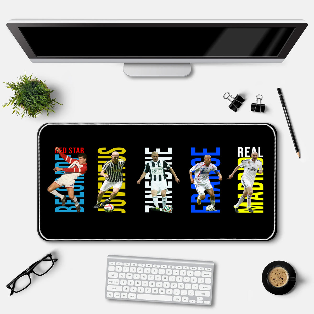 Zinedine Career Teams Desk-Mat